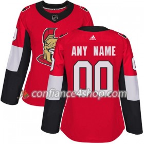Adidas Maillot de Hockey Ottawa Senators Personnaliser 2017-2018 Rouge Authentic - Femme